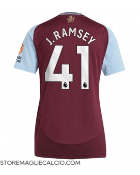 Aston Villa Jacob Ramsey #41 Maglia Gara Casa Repliche 2024-25 Donna Maniche Corte